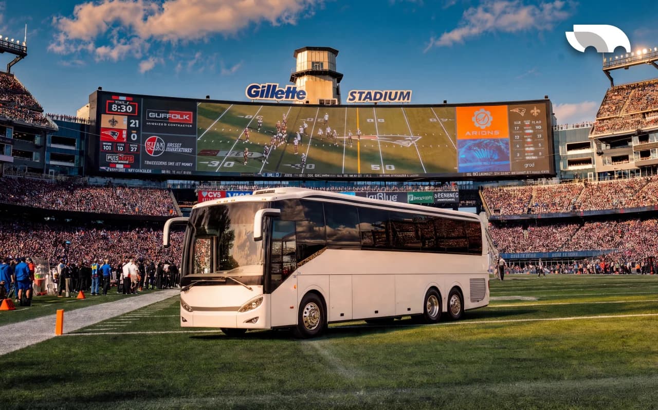 Gillette Stadium Charter Bus Getting a Group There.