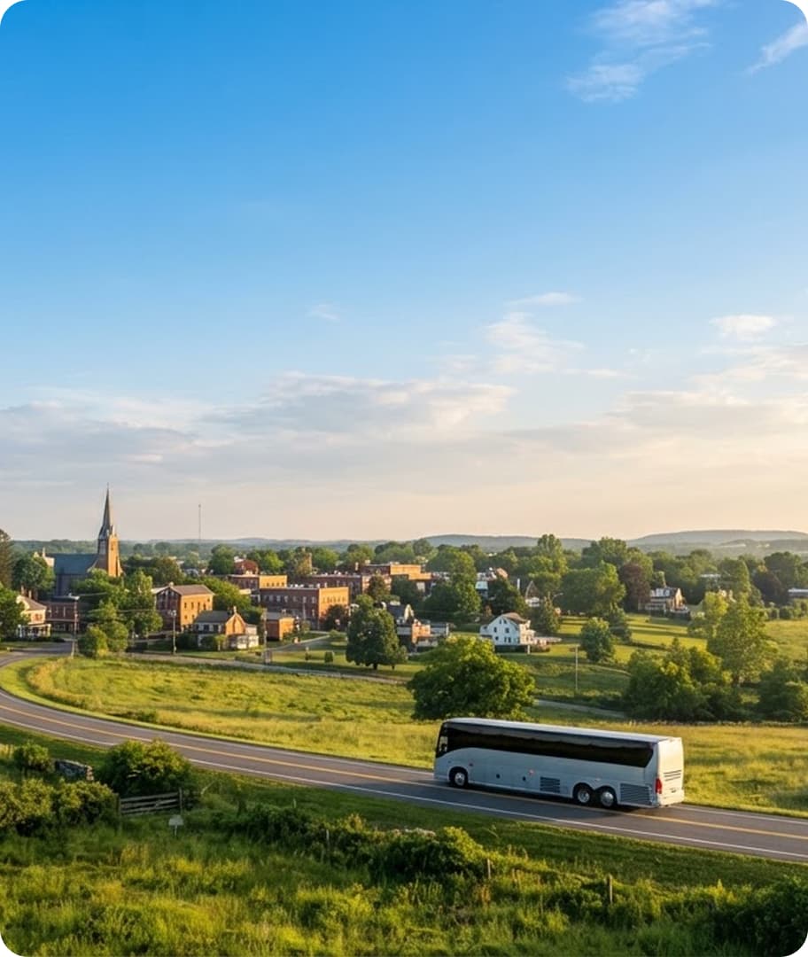 Location Coach Bus Countryside