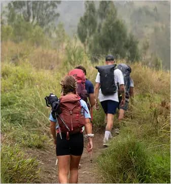 Hikers on trail.
