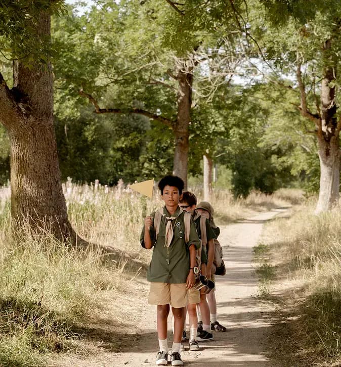 Scouts on trail.