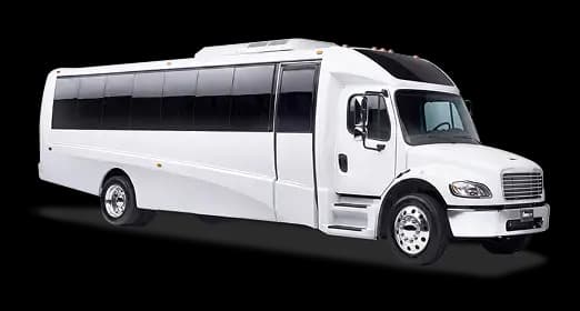 White minibus on white background.