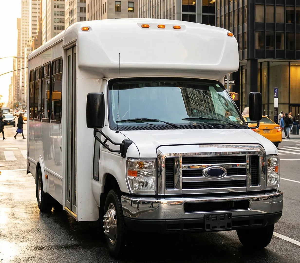 Shuttle bus in midtown manhattan.